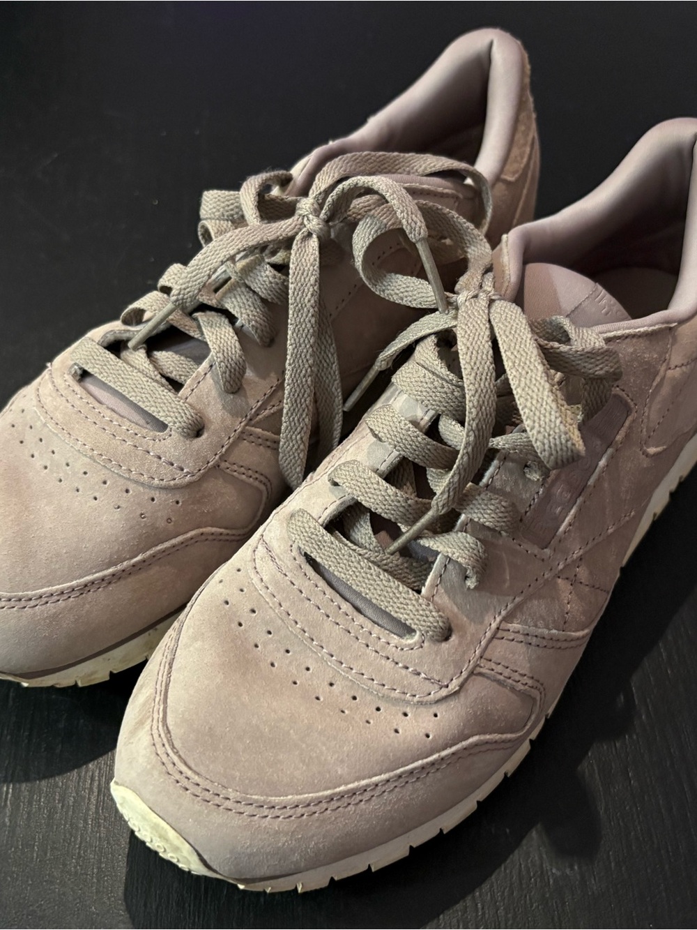 Reebok Women's Suede Lace-Up Sneakers in Dusty Purple